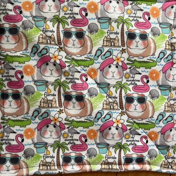 Lot of 2 Guinea Pig Fleece P Piddle Pad Pair 11” Limited Supply Reversible NEW - Picture 1 of 5